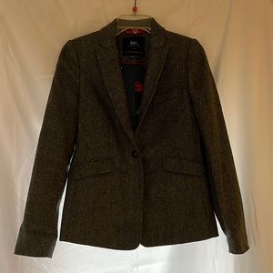 British Tweed Blazer by Abraham Moon & Sons from Boden. Olive Green, US size 4R